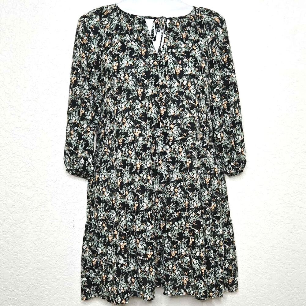Banana Republic Floral Balloon 3/4 Sleeve Shift Dress Size XS